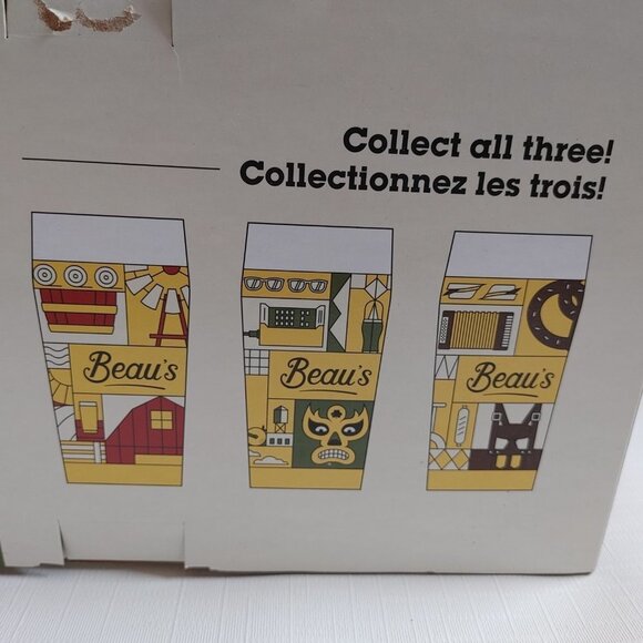 Beau's Brewing Co. Collectible Glasses x3 COMPLETE COLLECTION EMPTY CANS - Picture 2 of 6